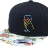 Snapback-Iconic Neon Summer Wine Floral Mint Snapback -
