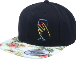 Snapback-Iconic Neon Summer Wine Floral Mint Snapback -