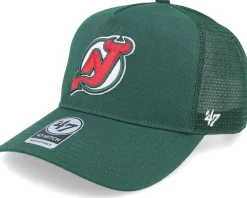 Trucker-47 Brand New Jersey Devils NHL New Mesh Hitch Dark Green Trucker -