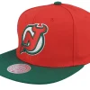 Snapback-Mitchell & Ness New Jersey Devils Team 2 Tone 2.0 Red/Green Snapback -