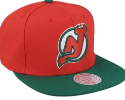 Snapback-Mitchell & Ness New Jersey Devils Team 2 Tone 2.0 Red/Green Snapback -
