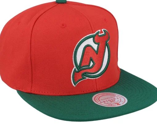 Snapback-Mitchell & Ness New Jersey Devils Team 2 Tone 2.0 Red/Green Snapback -