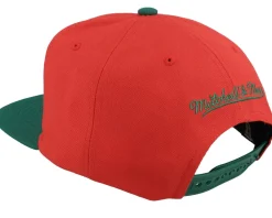 Snapback-Mitchell & Ness New Jersey Devils Team 2 Tone 2.0 Red/Green Snapback -