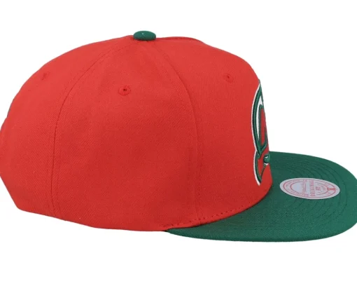 Snapback-Mitchell & Ness New Jersey Devils Team 2 Tone 2.0 Red/Green Snapback -