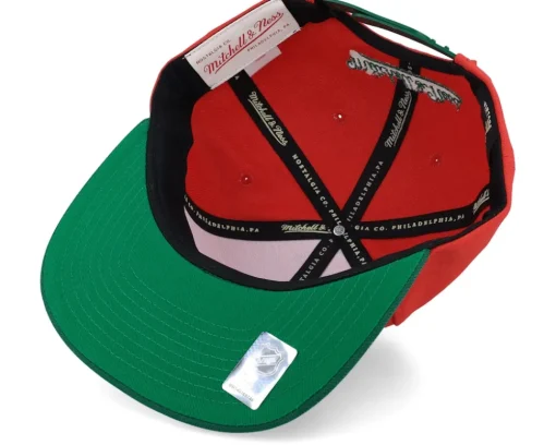 Snapback-Mitchell & Ness New Jersey Devils Team 2 Tone 2.0 Red/Green Snapback -