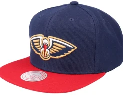Best Mitchell & Ness New Orleans Pelicans Team 2 Tone 2.0 Navy/Red Snapback -