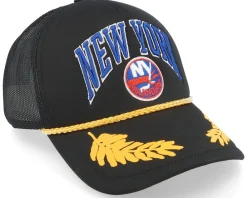 Trucker-Mitchell & Ness New York Islanders Gold Leaf Black Trucker -