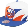 Snapback-Mitchell & Ness New York Islanders Vintage Sharktooth /Blue Snapback - White
