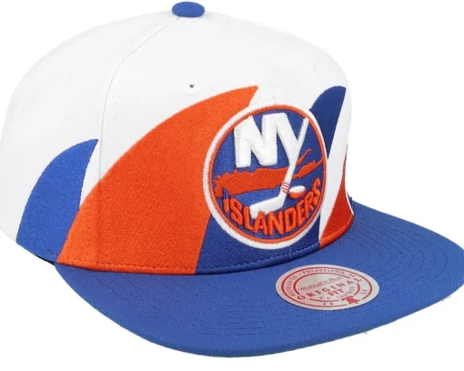 Snapback-Mitchell & Ness New York Islanders Vintage Sharktooth /Blue Snapback - White