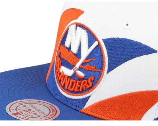 Snapback-Mitchell & Ness New York Islanders Vintage Sharktooth /Blue Snapback - White