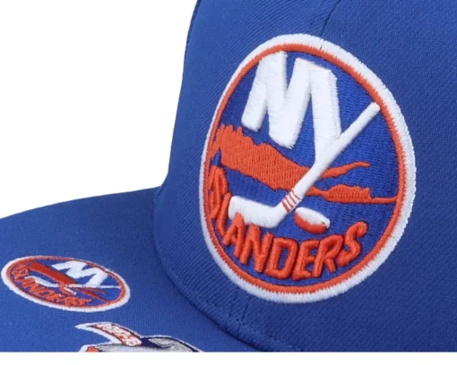 Snapback-Mitchell & Ness New York Islanders Vintage Hat Trick Snapback - Blue