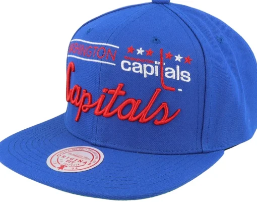 Snapback-Mitchell & Ness New York Islanders Vintage Hat Trick Snapback - Blue