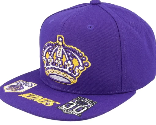 Snapback-Mitchell & Ness New York Islanders Vintage Hat Trick Snapback - Blue