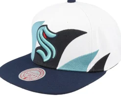 Snapback-Mitchell & Ness New York Islanders Vintage Sharktooth /Blue Snapback - White