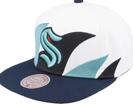 Snapback-Mitchell & Ness New York Islanders Vintage Sharktooth /Blue Snapback - White