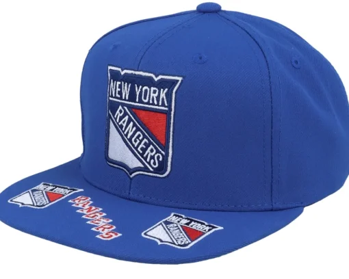 Snapback-Mitchell & Ness New York Islanders Vintage Hat Trick Snapback - Blue