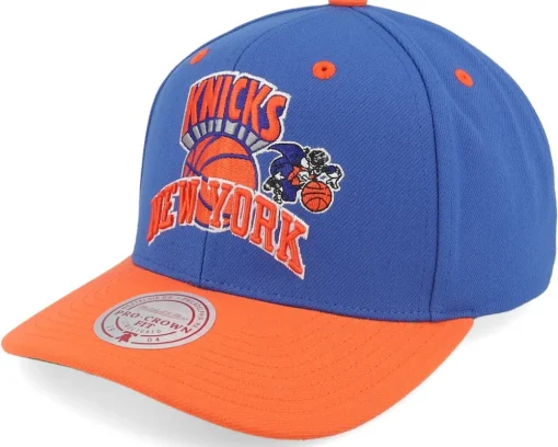Adjustable-Mitchell & Ness New York Knicks All In 2.0 Pro Blue/Orange Adjustable -