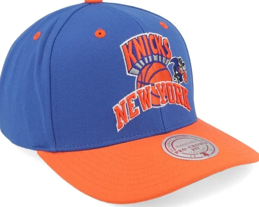 Adjustable-Mitchell & Ness New York Knicks All In 2.0 Pro Blue/Orange Adjustable -