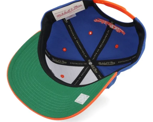 Adjustable-Mitchell & Ness New York Knicks All In 2.0 Pro Blue/Orange Adjustable -