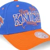 Adjustable-Mitchell & Ness New York Knicks Beautiful Chaos Pro Blue/Orange Adjustable -