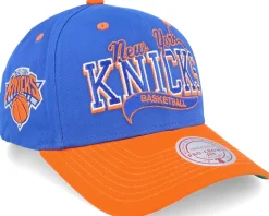 Adjustable-Mitchell & Ness New York Knicks Beautiful Chaos Pro Blue/Orange Adjustable -