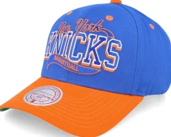 Adjustable-Mitchell & Ness New York Knicks Beautiful Chaos Pro Blue/Orange Adjustable -