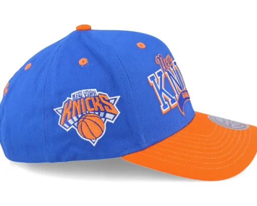 Adjustable-Mitchell & Ness New York Knicks Beautiful Chaos Pro Blue/Orange Adjustable -