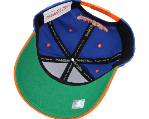 Adjustable-Mitchell & Ness New York Knicks Beautiful Chaos Pro Blue/Orange Adjustable -