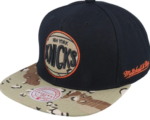 Snapback-Mitchell & Ness New York Knicks Choco Camo Hwc Black Snapback -