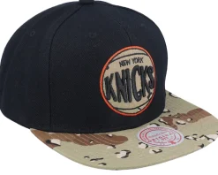 Snapback-Mitchell & Ness New York Knicks Choco Camo Hwc Black Snapback -