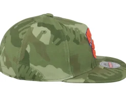 Fitted-Mitchell & Ness New York Knicks Tonal Camo Stretch Green Camo Fitted -
