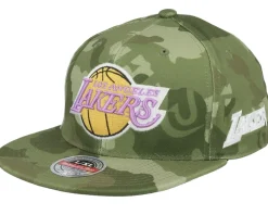 Fitted-Mitchell & Ness New York Knicks Tonal Camo Stretch Green Camo Fitted -