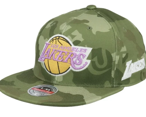 Fitted-Mitchell & Ness New York Knicks Tonal Camo Stretch Green Camo Fitted -