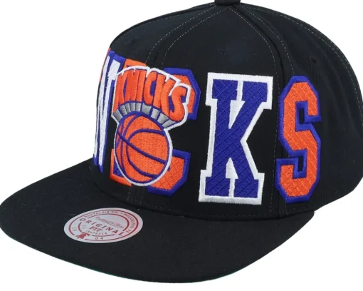 Snapback-Mitchell & Ness New York Knicks Varsity Bust Snapback - Black
