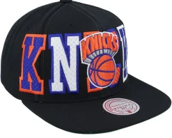 Snapback-Mitchell & Ness New York Knicks Varsity Bust Snapback - Black