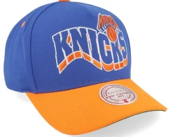 Adjustable-Mitchell & Ness New York Knicks Wavy Pro /Orange A-frame Adjustable - Blue