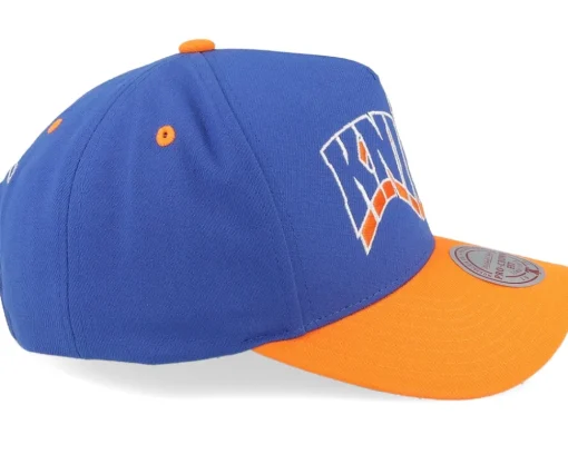 Adjustable-Mitchell & Ness New York Knicks Wavy Pro /Orange A-frame Adjustable - Blue