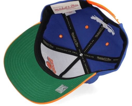Adjustable-Mitchell & Ness New York Knicks Wavy Pro /Orange A-frame Adjustable - Blue