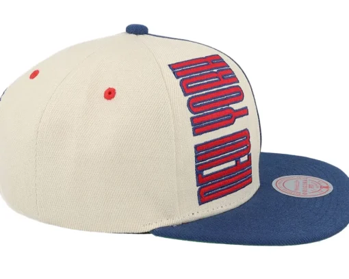 Snapback-Mitchell & Ness New York Rangers Pop Panel Off White/Navy Snapback - Blue, Beige