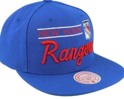 Snapback-Mitchell & Ness New York Rangers Retro Lock Up Snapback - Blue