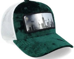 Best Calza Pennello New York Silver Patch Velvet /Ivory A-Frame Trucker - Green