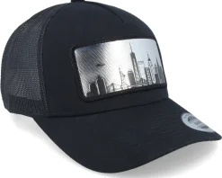 Trucker-Iconic New York Silver Patck Black A-frame Trucker -