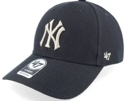 Fashion 47 Brand New York Yankees Ballpark 1 Mvp Black/Grey Adjustable -