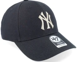 Fashion 47 Brand New York Yankees Ballpark 1 Mvp Black/Grey Adjustable -