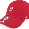 Dad Cap-47 Brand New York Yankees Base Runner Clean Up Dad Cap - Red