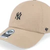 Dad Cap-47 Brand New York Yankees Base Runner Clean Up Khaki Dad Cap - Beige