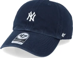 Outlet 47 Brand New York Yankees Base Runner Clean Up Navy/White Adjustable - Blue