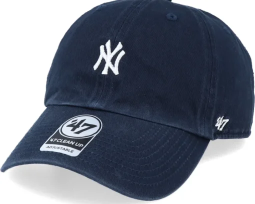 Outlet 47 Brand New York Yankees Base Runner Clean Up Navy/White Adjustable - Blue