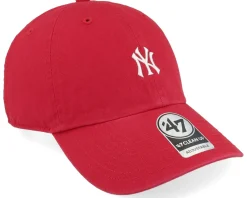 Dad Cap-47 Brand New York Yankees Base Runner Clean Up Dad Cap - Red