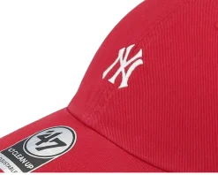 Dad Cap-47 Brand New York Yankees Base Runner Clean Up Dad Cap - Red